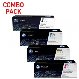 HP 305X Black + HP 305A CMY Toner Combo Pack