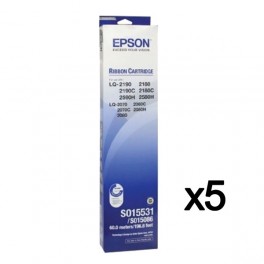 Epson S015531/S015086 Ribbon x5