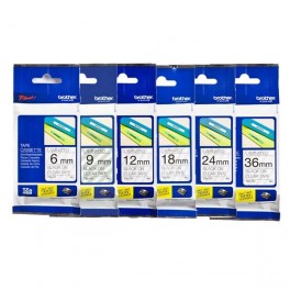 Brother Black on Clear Laminated Tape Brother Black on Clear Laminated Tape